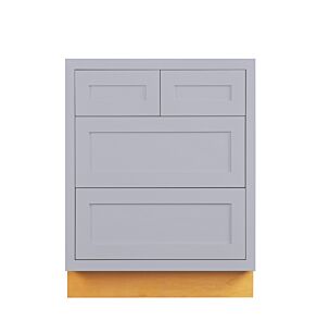 Dark Blue Inset Shaker 33" Four Drawer Base Cabinet - RTA