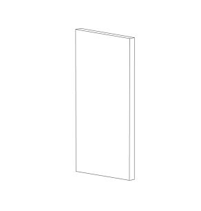 Chrome Flat Panel 12" High Wall End Panel