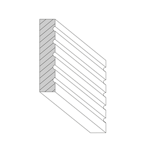 Malibu White Shaker 6x96 Wall Filler