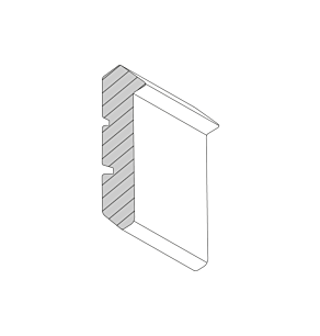 Malibu White Shaker 90" Crown Molding Flat Small