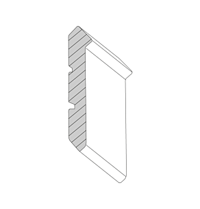 Malibu White Shaker 90" Crown Molding Flat Large