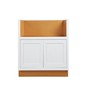 Snow White Inset Shaker 33" Farmhouse Sink Base Cabinet - RTA