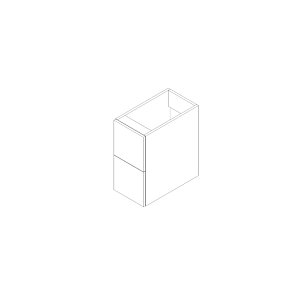 Grecian White Flat Panel 12"x24"X21" Floating Vanity With Two Drawers - RTA