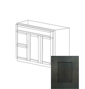 Ashton Grey Shaker 36" Vanity Cabinet with Drawers on Left - RTA