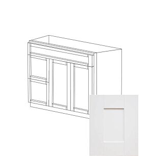 Irvine White Shaker 36" Vanity Cabinet with Drawers on Left - RTA