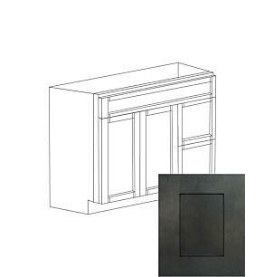 Ashton Grey Shaker 36" Vanity Cabinet with Drawers on Right - RTA