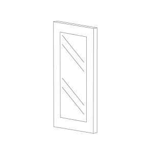 Chrome Flat Panel 15x30 Regular Frosted Glass Door