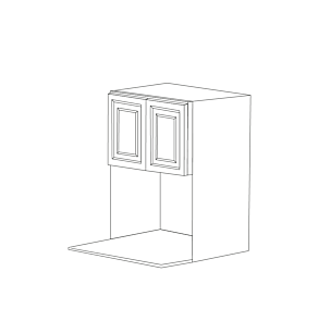 Malibu Dove White 27x36 Microwave Wall Cabinet - Pre-Assembled