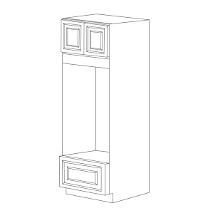 Anaheim Grey 31x84 Double Oven Cabinet - Assembled