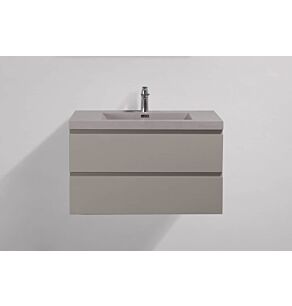 Onni Grey 36 in. Vanity in Light Grey with Acrylic Vanity Top in Grey with Grey Basin