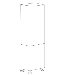 Pale Pine 18x90 Pantry Cabinet - Assembled