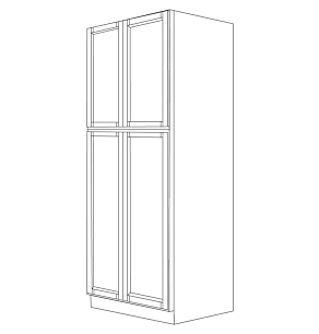 Aspen White Shaker 24x84 Pantry Cabinet - RTA