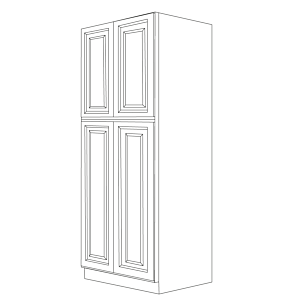 Ivory Antique White 24x84 Pantry Cabinet - RTA