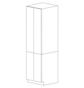 Flat Panel 24x84 Pantry Cabinet with 4 Doors - Assembled