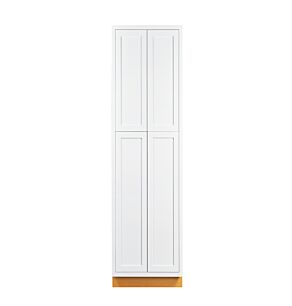 Snow White Inset Shaker 24x93 Utility Cabinet - RTA