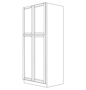 Aspen White Shaker 30x84 Pantry Cabinet - RTA