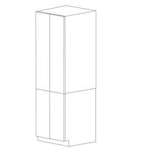 Flat Panel 30x90 Pantry Cabinet with 4 Doors - Assembled