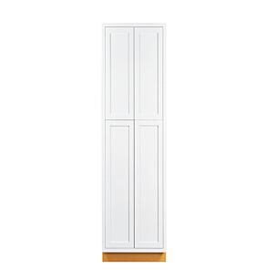 Snow White Inset Shaker 30x93  Utility Cabinet - RTA