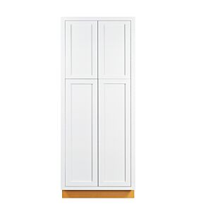 Snow White Inset Shaker 36x84 Utility Cabinet - RTA