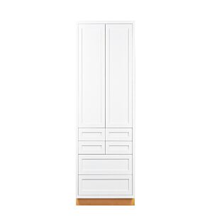 Snow White Inset Shaker 36x93 Utility Cabinet - RTA