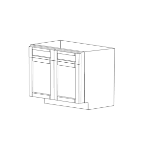 Aspen White Shaker 36" Sink Base Cabinet - Assembled