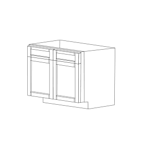 Aspen White Shaker 42" Sink Base Cabinet - Assembled