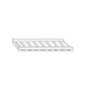 Catalina Coffee Square 30 Stem Glass Rack Cabinet RTA