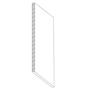 Midnight Java Shaker 96x36x1/4 Tall End Panel