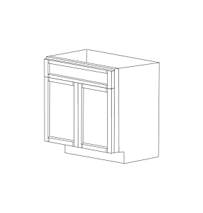 Fresno Grey Shaker 30" Vanity Cabinet - Assembled