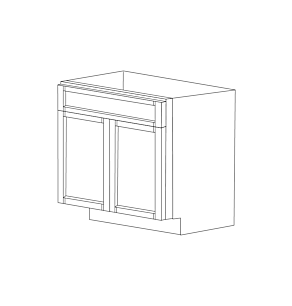 Fresno Grey Shaker 36" Vanity Cabinet - Assembled