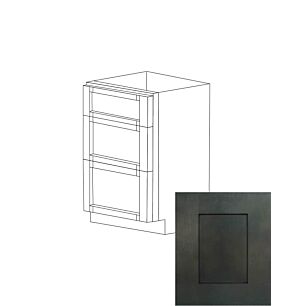 Ashton Grey Shaker 12" Three Drawer Vanity Cabinet - RTA