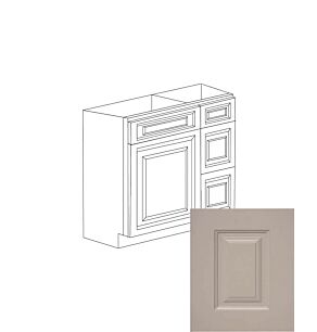 Ash Taupe 30" Vanity Cabinet with Drawer on Right RTA Kitchen Cabinets