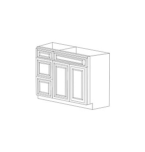 Malibu Dove White 36" Vanity Cabinet with Drawers on Left - Pre-Assembled