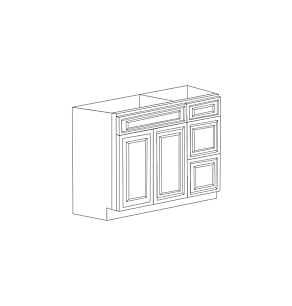 Malibu Dove White 30" Vanity Cabinet with Drawers on Right - Pre-Assembled