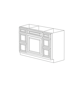 Malibu Dove White 42" Vanity Cabinet with Drawers - Pre-Assembled