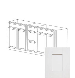 Irvine White Shaker 60" Vanity Cabinet Double Sink Combination - RTA