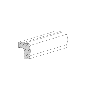 Classic Snow White 1 3/4"Wx90"L Light Rail Molding