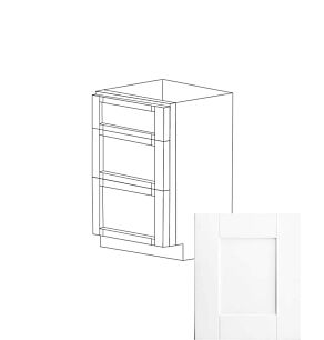 Aspen White Shaker 12" Vanity - 3 Drawers - RTA