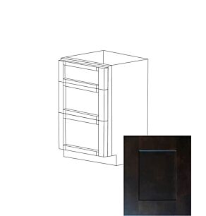 Midnight Java Shaker 12" Vanity - 3 Drawers - RTA