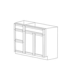 Fresno Grey Shaker 36" Vanity Cabinet with Drawers on Left - Assembled