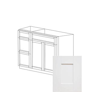 Irvine White Shaker 42" Vanity Cabinet with Drawers on Left - RTA