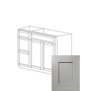 Fresno Grey Shaker 42" Vanity Cabinet with Drawers on Left - RTA
