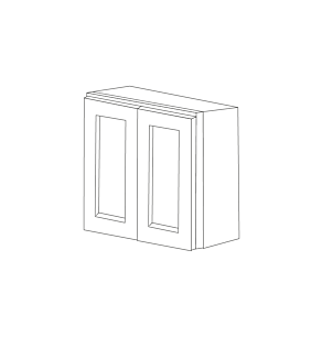 Malibu White Shaker 27x36 Wall Cabinet - Assembled