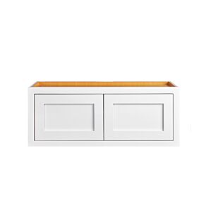 Snow White Inset Shaker 30x12 Wall Cabinet - RTA