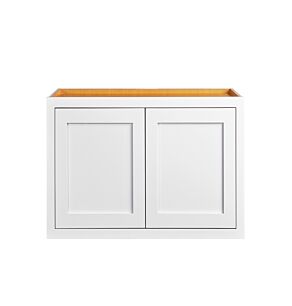 Snow White Inset Shaker 30x15 Wall Cabinet - RTA