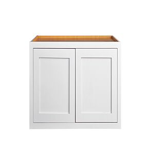 Snow White Inset Shaker 30x24 Wall Cabinet - RTA