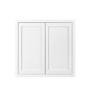 Snow White Inset Shaker 30x30 Wall Cabinet - RTA