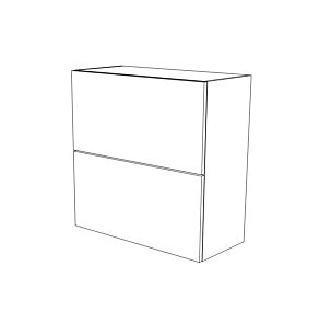 Matte White 30x30 Wall Cabinet with Two Horizontal Lift Doors - Assembled