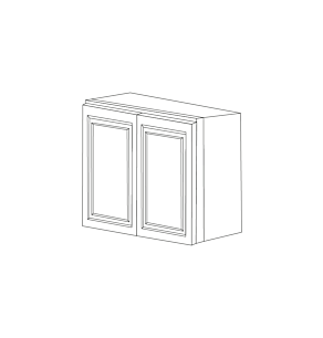 Traditional Cherry Arch 30x36 Wall Cabinet - Assembled