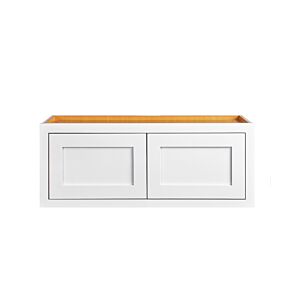 Snow White Inset Shaker 36x12x24 Wall Cabinet - RTA